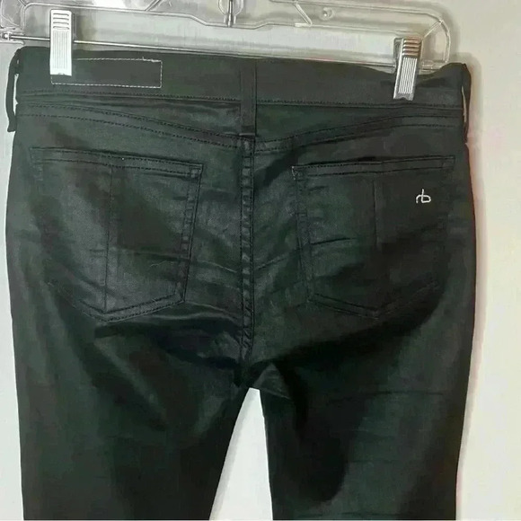 Rag And Bone The Legging Jean Women 26 Black Sheen Slim Skinny Fitted Stretch - Picture 5 of 9